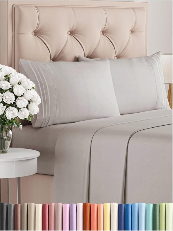 26% OFF King Size 4 Piece Sheet Set - Comfy Breathable & Cooling Bed Sheets Set