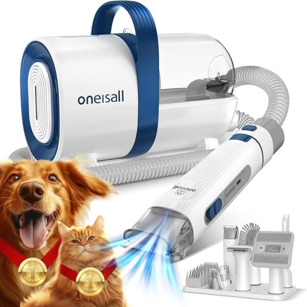 9% OFFoneisall Dog Hair Vacuum & Dog Grooming Kit, Pet Grooming Vacuum