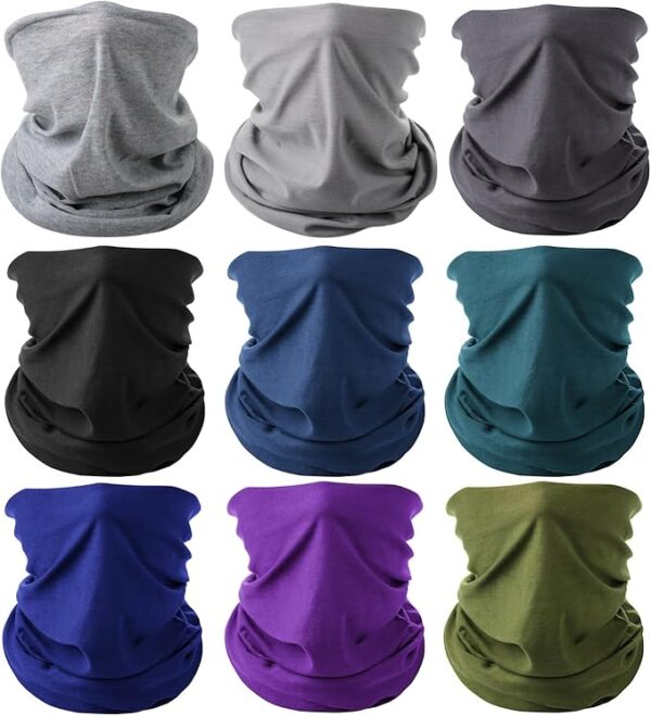 Best Deal UNCO- Neck Gaiters, 9 Pack, Neck Gaiter, Gators Face Mask, Neck Gator,