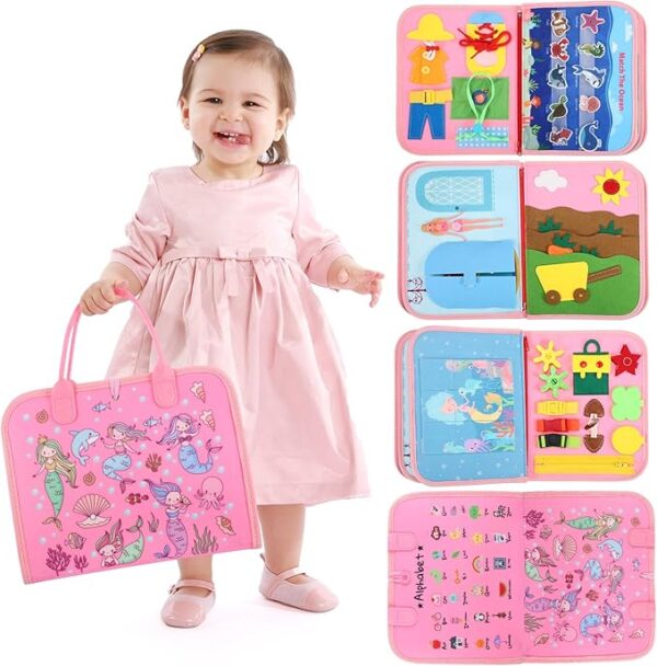 21% OFF Montessori Busy Board 2 3 4 Year Old Toddlers Girl Toys: