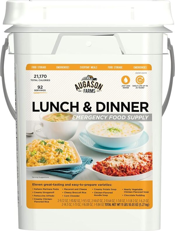 25% OFF Augason Farms Lunch and Dinner Variety Pail Emergency Food